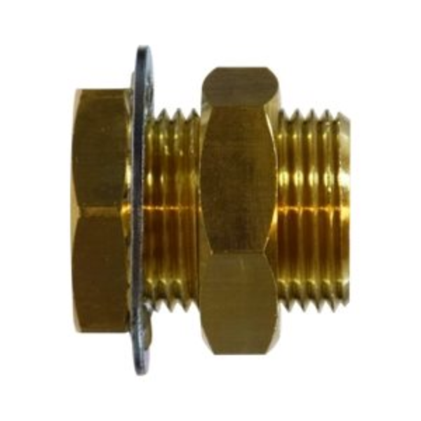 1/4 x 15/16 Bulkhead Adapter, Brass