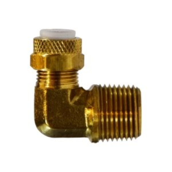 1/2 Poly Tube x 3/8 NPT(M) Elbow