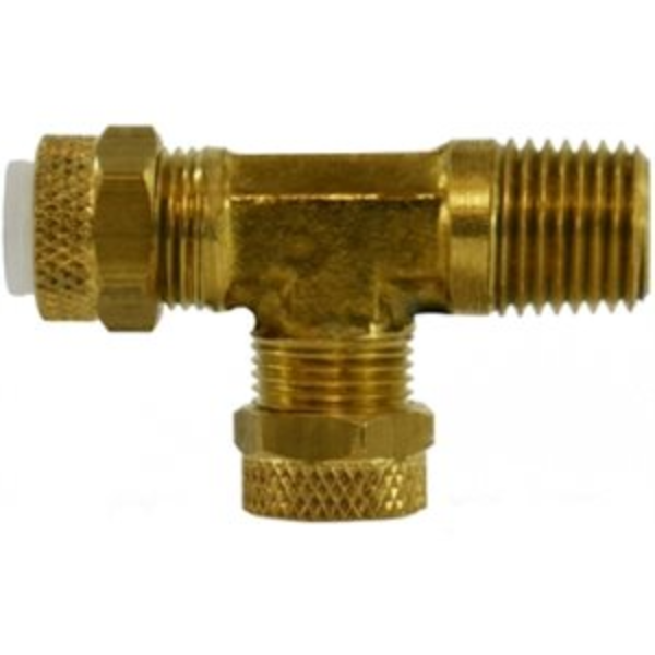 3/8 Poly Tube x 1/4 NPT(M) Run Tee