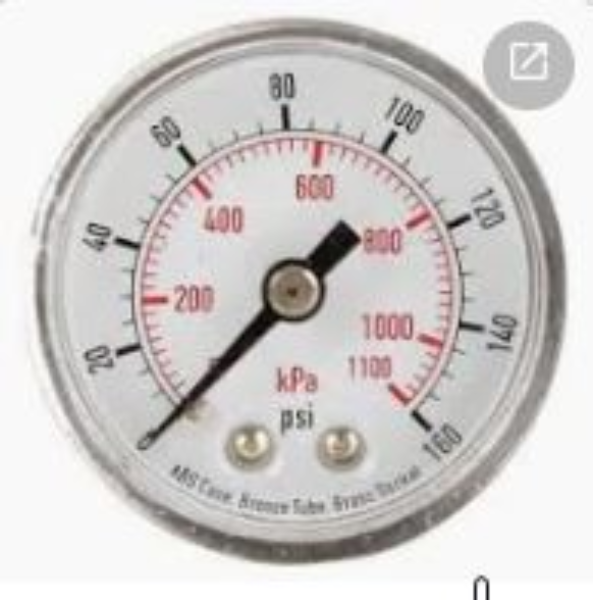 Gauge, 0-160 psig, Bk-1/8  1-1/2 dial