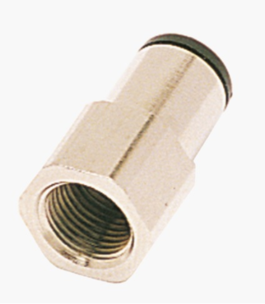 Straight Fem Connector, 3/8 od x 1/4 Npt