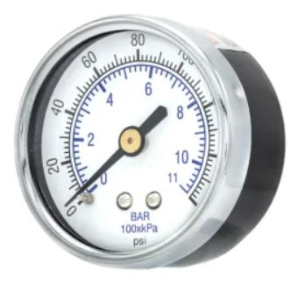 Gauge, 2in,  0-160 psig, 1/8in Back