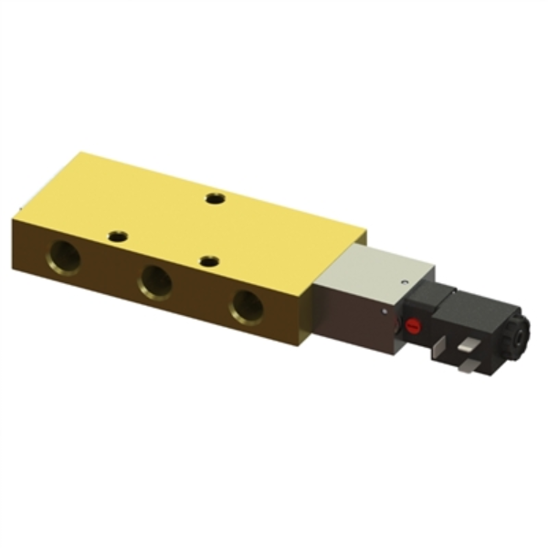 4-Way Spring Return Solenoid Valve, 3/8in NPT, 24VDC Din Connector