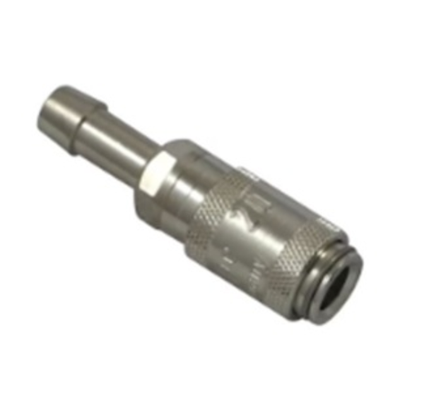 Series 20, 5 mm Straight-Through Brass Quick Coupling, Hose Barb