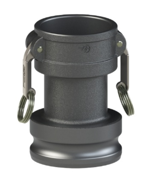 2 in Female Coupler x 2 in Male Adapter w/ 1/4 fnpt Port