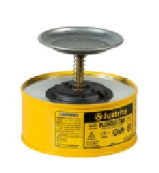 1-Qt Plunger Can, Steel, Yellow