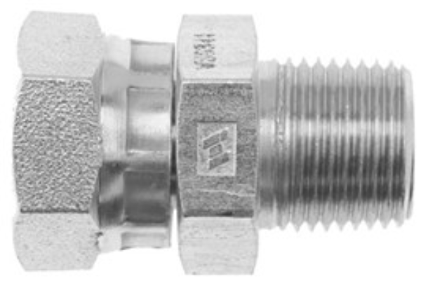 3/8 NPTF(M) x 1/2 NPSM(F) Swivel Adapter