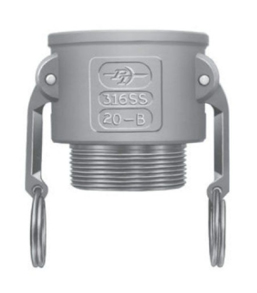 20B, SS, 2in Cam Lock F-Adapter