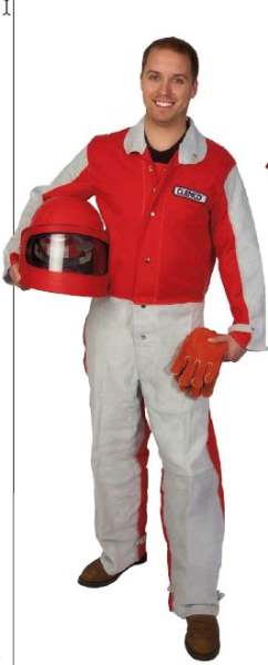 Clemco 2XL Blast Suit, Leather/Cotton
