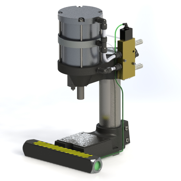 Double Acting, Double Rod Press, 5" Bore Tandem x 5" Stroke Cylinder, Safety Control Package