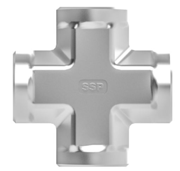 1/8 NPT(F) Female Tee, HP Stainless