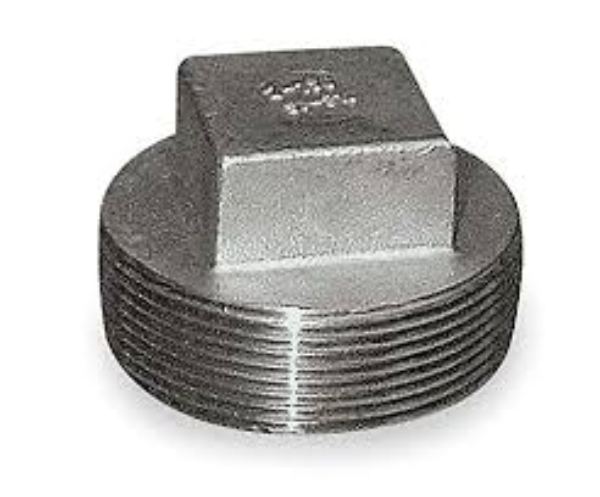3/8 Square Head Plug, 304SS 150Lb