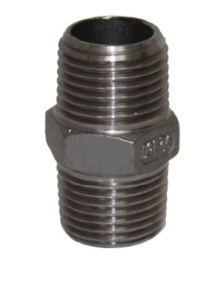3/4" x 3" 316SS HEX NIPPLE