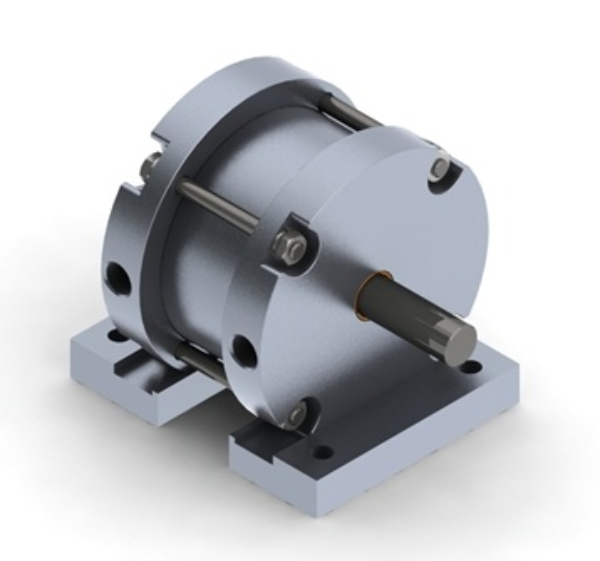 Double Acting, Foot Mount Cylinder 4" Bore x 3" Stroke