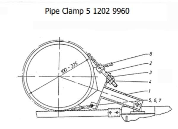 PIPE CLAMP, UP TO 12-3/4 DIA. OD (UP TO