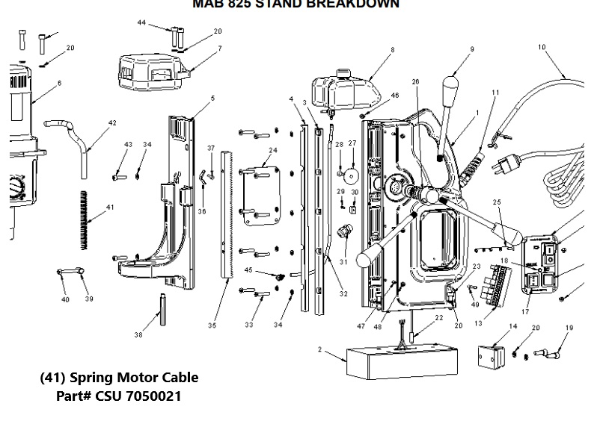 Spring for Motor Cable