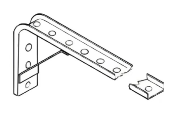 BRACKET 20.25 INCH WEB MOUNT WITH GUSSETT