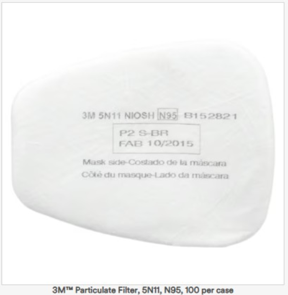 Particulate Filter 5N11, N95, Sold By Case, 10 EA/Carton-10 Carton/Case