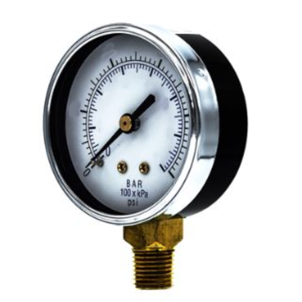 Gauge, 0-100 psig, 1-1/2 dial  1/8 btm