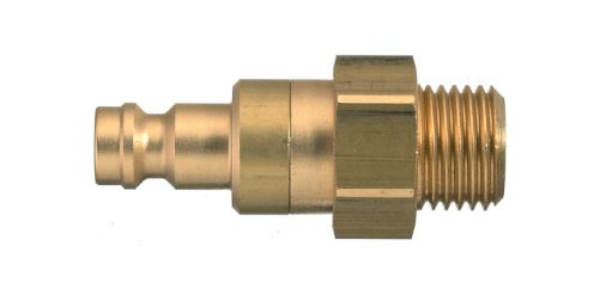 Series 21 1/8in Brass Quick Coupling, Double Shut-Off, Male, BSPP, NBR Seal