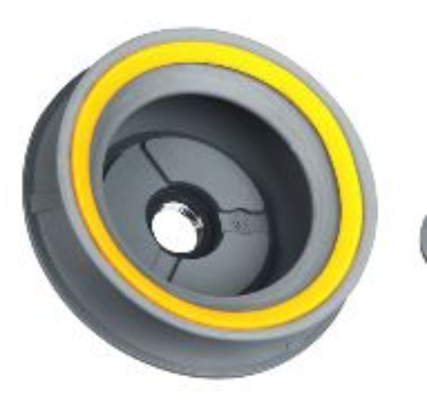 Bellows suction cup (round) for large, heavy and uneven workpieces