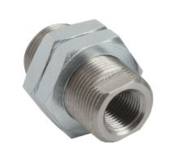 Bulkhead Connector, Straight With Nuts