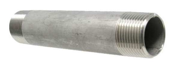 1 x 2-1/2 Long Nipple, 304SS Schd40