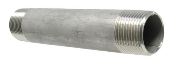 1 x 4 Inch Long Nipple, 304SS Schd40