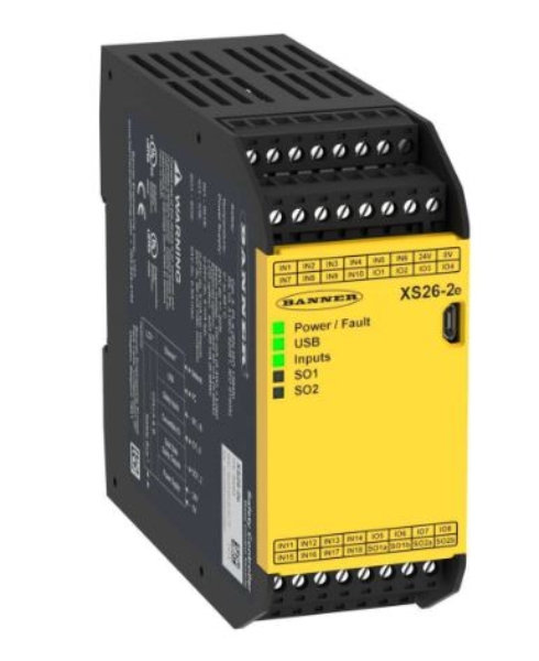 Banner, Safety Controller:Expandable; 26 Input; 2 Pairs of PNP Safety Outputs (0.5 A