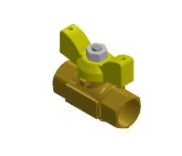 Ball Valve, 1/4 Male/Female Tee Handle