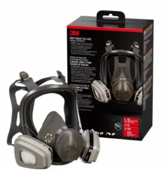 Full Face Reusable Paint Project Respirator OV/P95, 2 packs/case
