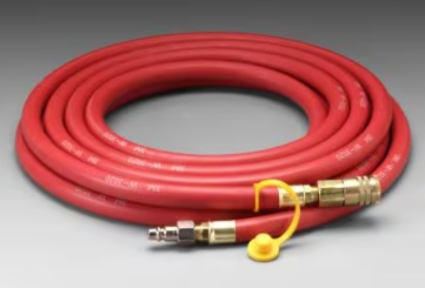 3M Supplied Air Hose, 50ft, 1/2in ID, Industrial Interchange Fittings, Low Pressure