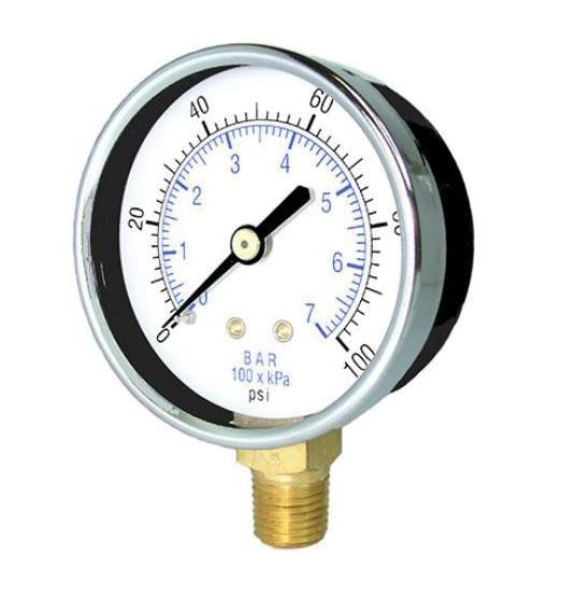 Gauge, 0-15 psig, 2 dial, 1/4 btm  99301442