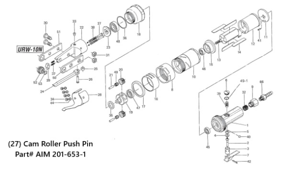 Cam Roller Push Pin