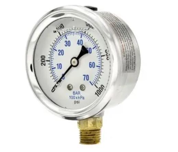 0-600 psi Liquid Filled
