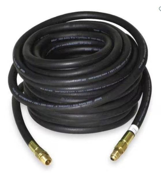 Sar Free Air Supply Hose V20 1\2" Id Starter Ind. Interchange 50' Black