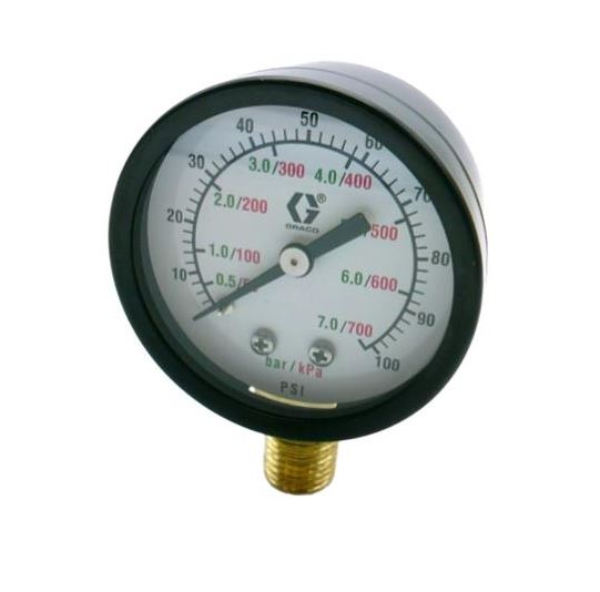 Gauge, 100Psi, Bottom, Graco