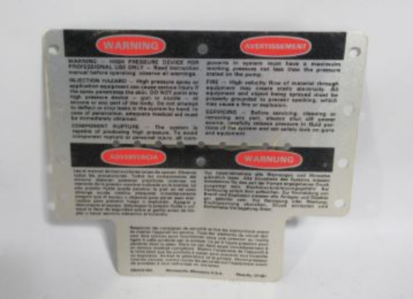 Plate, Warning