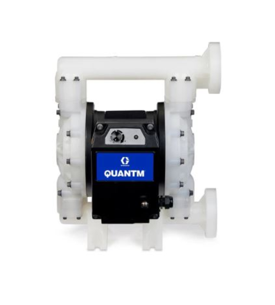 QUANTM I80, 1.5 Inch Flange, Poly Electric Diaphragm Pump, 200-240 Volt, AL Center, PP Seat, BN Ball and Diaphragm