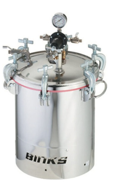 10 Gallon Pressure Tank, Agitated, Stainless Steel, 1 Regulator