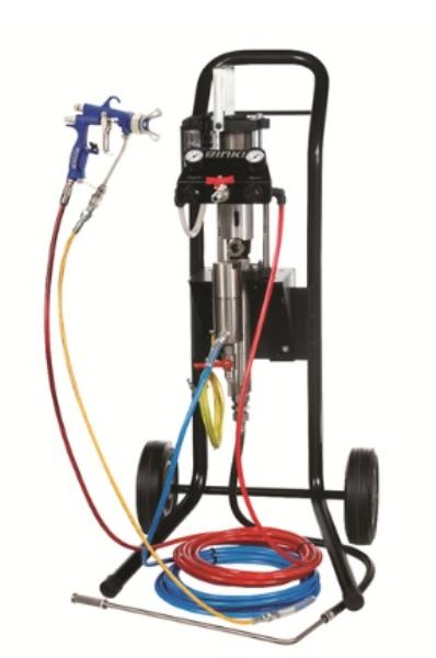 Binks Cart Mt. MX Pump System w/Air Controls, Fluid Filter and 5 Gallon Siphon Kit (No Gun or Hose)
