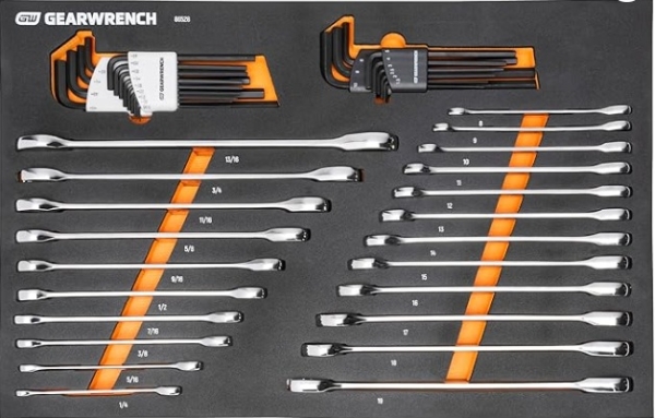 44 pc Ratchet wrench set in Foam Tray
