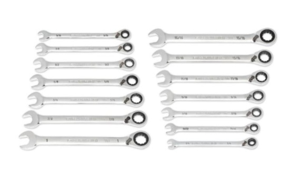 SET WR RAT COMB REV S AE 90T 14 PC 1/4-1in