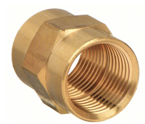 1/4 Single Hex Coupling, Medium Barstock