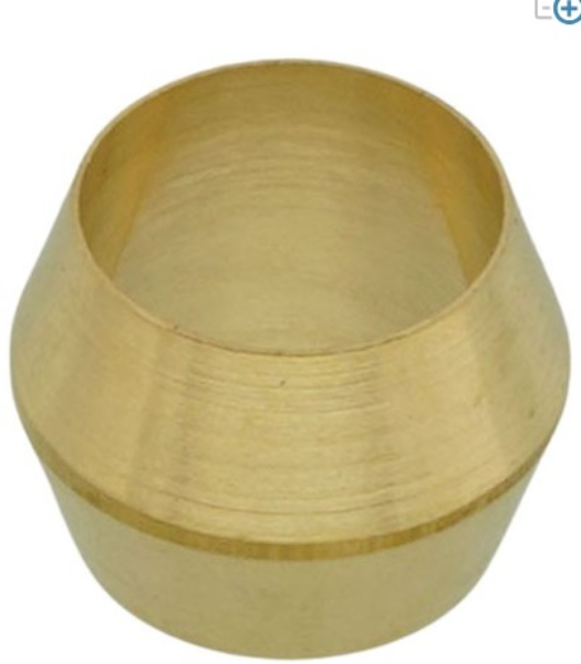 1/4 Compression Sleeve Ferrule, Brass
