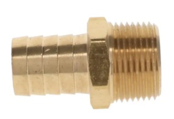 1/4 Hose Barb x 1/2 NPT Male Adapter