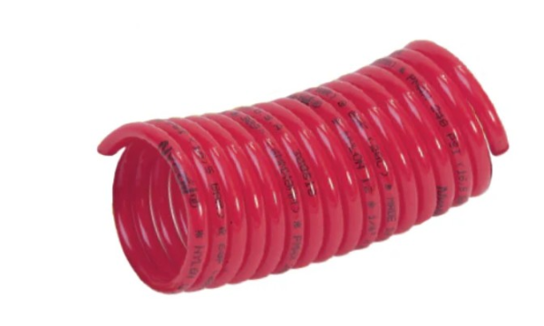 1 x 100ft Self Storing Bulk Nylon Air Hose, Red