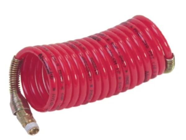 Recoil Air Hose Assembly, 3/8 x 50 Ft, Red