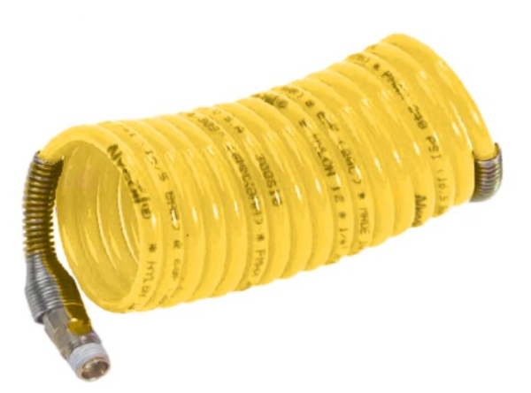 Air Hose, 3/8" X 12, 1/4" Mpt, Yellow