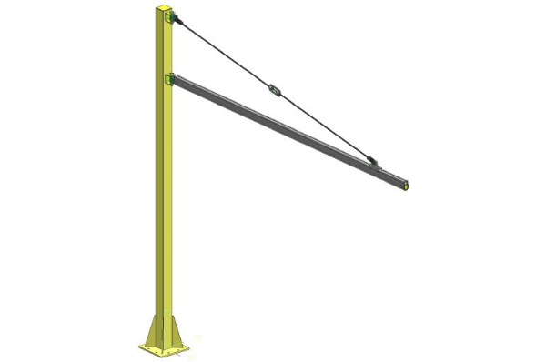 Jib, Medium Duty With 15 Foot Boom-A2- Rail-500Lb Cap-12' Uc